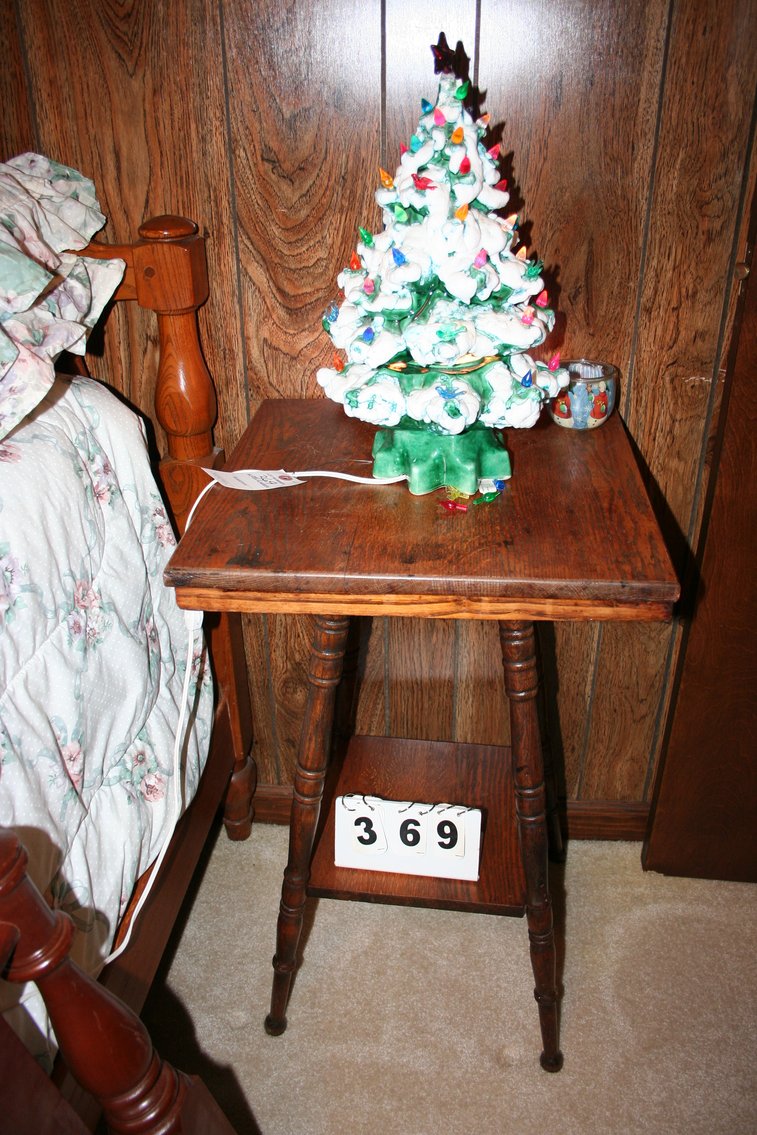 Image for Ceramic Christmas Tree and Oak Table