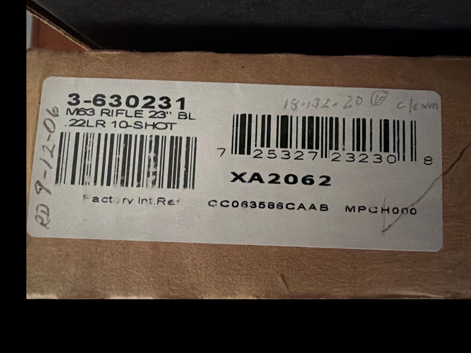 Image for Tarus Model 63 22 LR, SNXA 2062