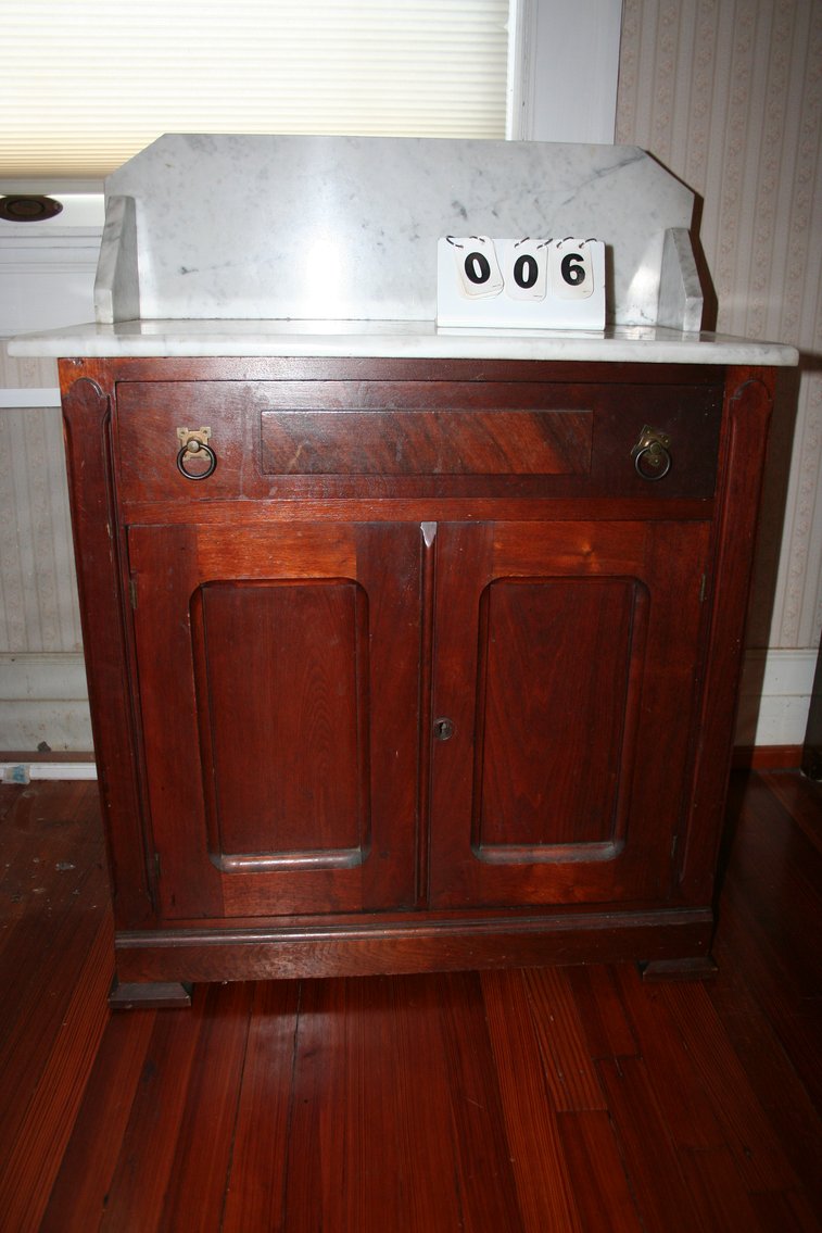 Image for Victorian Walnut Wash Stand with Marble Top Late 1880's