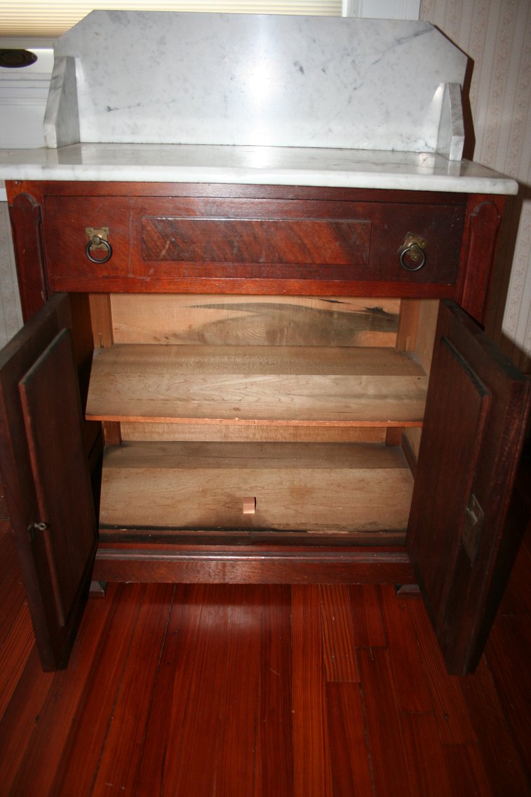 Image for Victorian Walnut Wash Stand with Marble Top Late 1880's