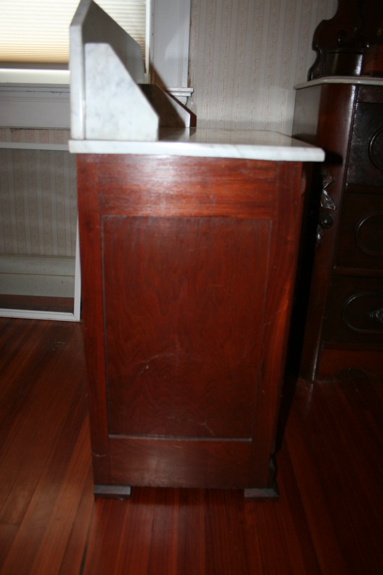 Image for Victorian Walnut Wash Stand with Marble Top Late 1880's
