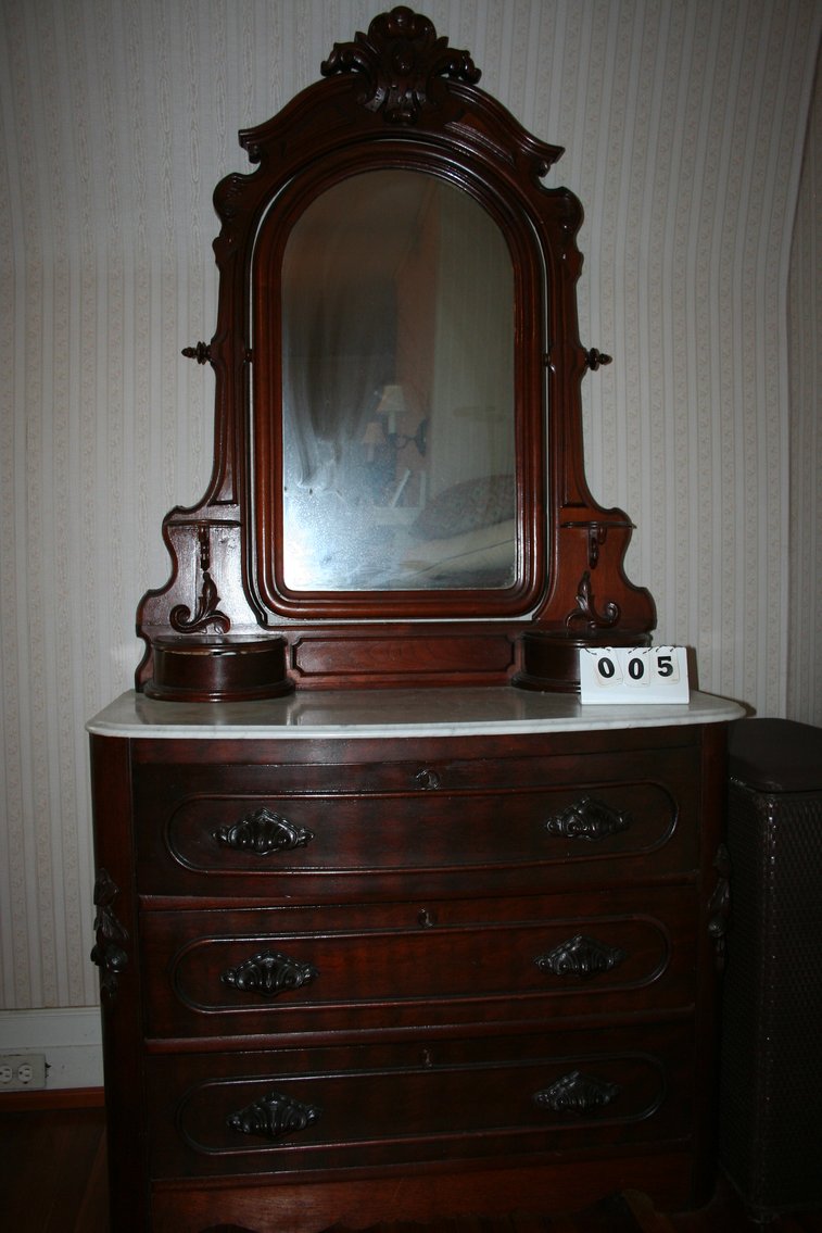 Image for Walnut Marble Top Dresser