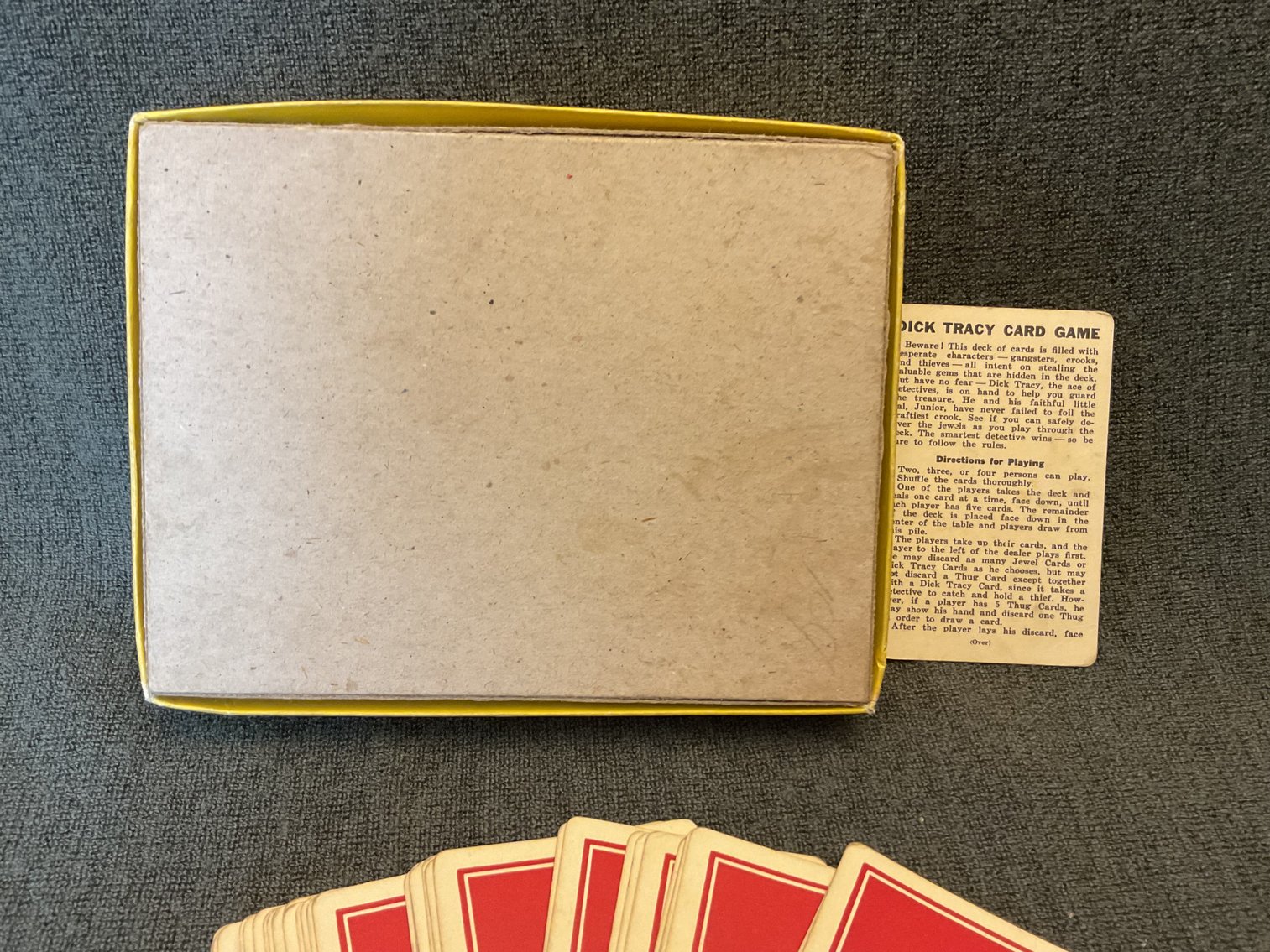 Image for Dick Tracy Card Game in Original Box