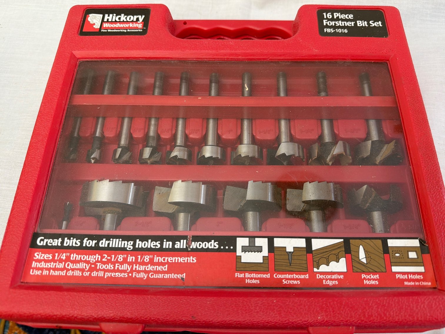 Image for Hickory Forstner bit set