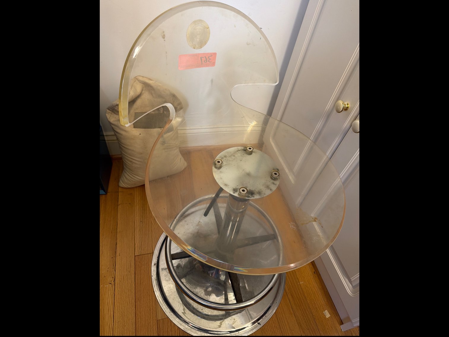 Image for Acrylic swivel chair
