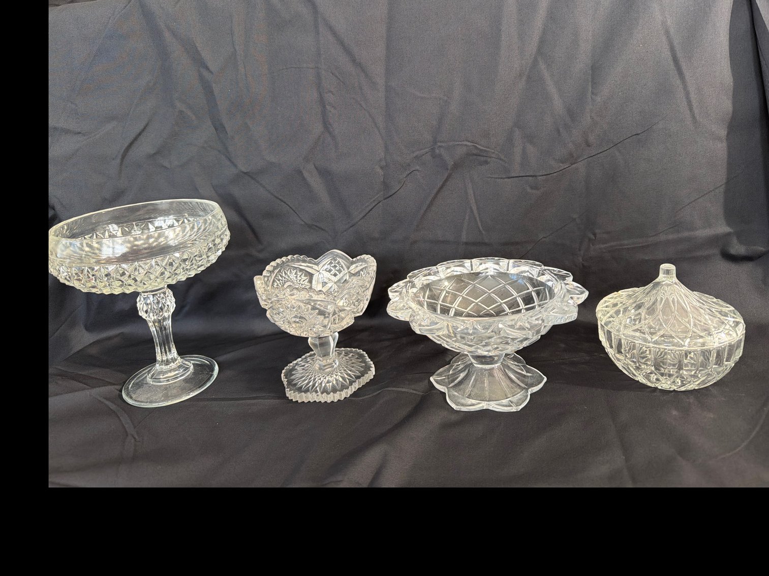 Image for Four pressed glass bowls