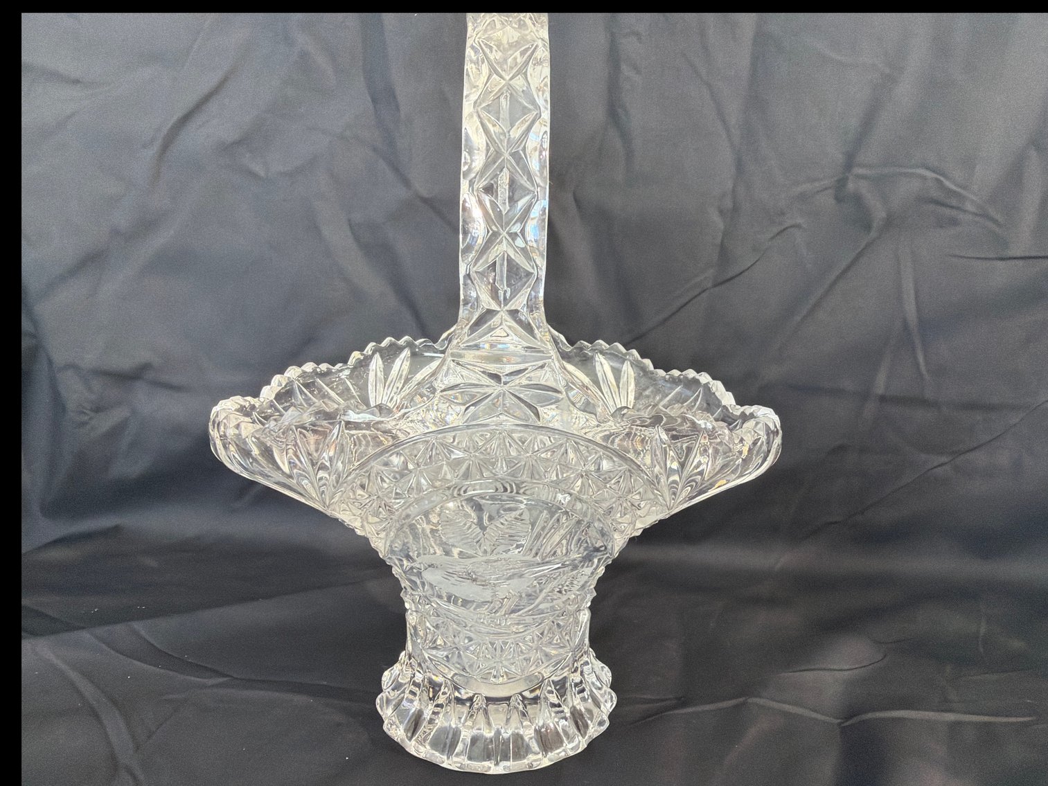 Image for Two pressed glass baskets
