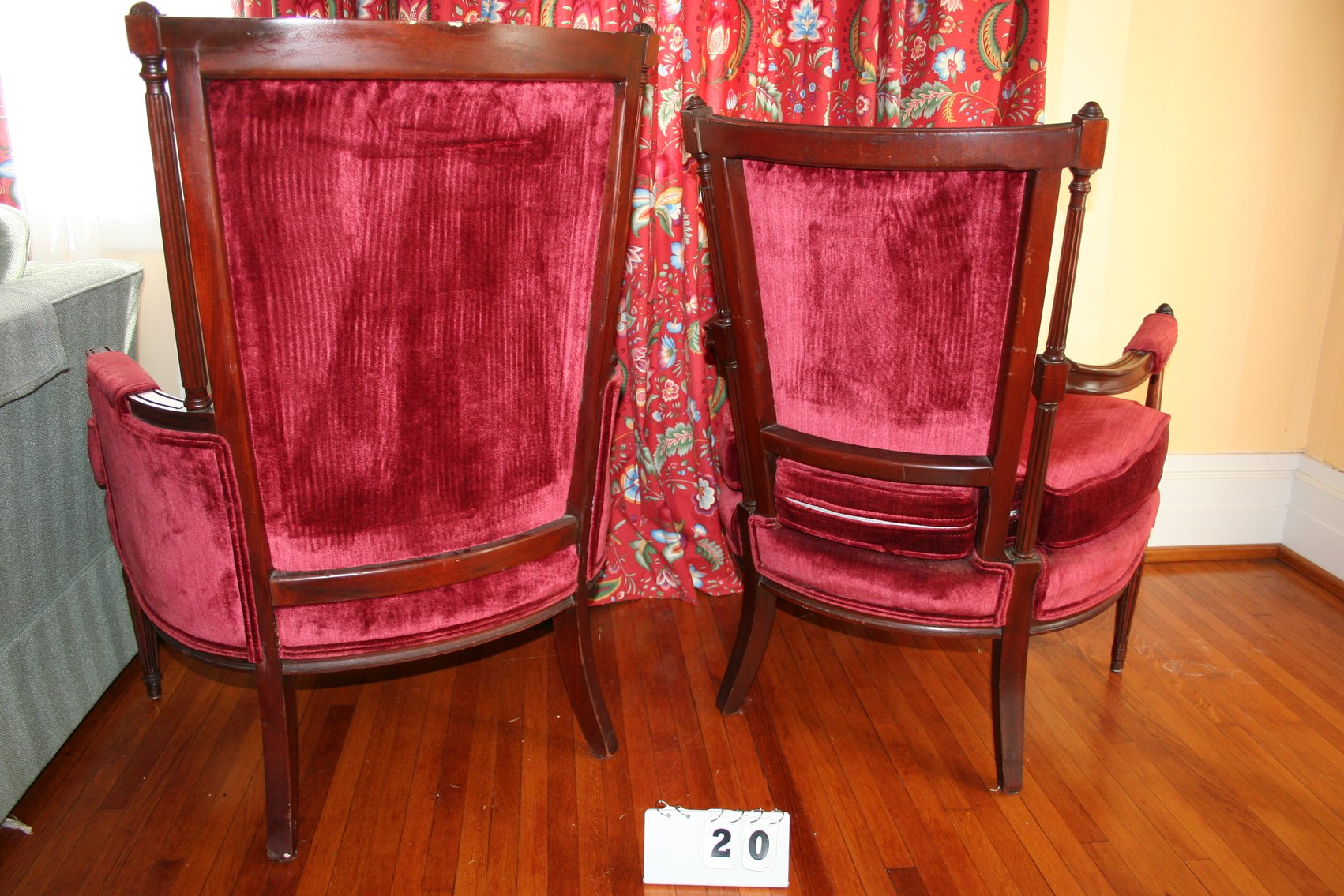 Image for Pair Beautiful Antique Walnut / Valour Arm Chairs