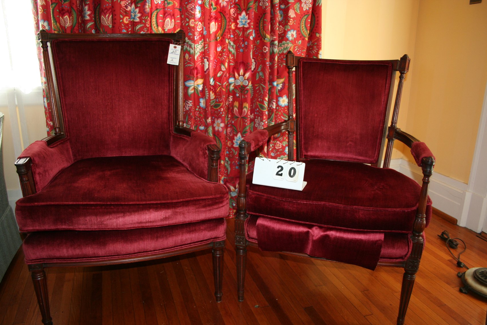 Image for Pair Beautiful Antique Walnut / Valour Arm Chairs
