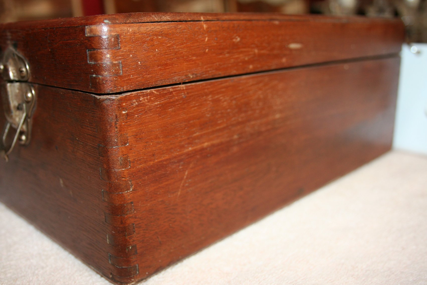 Image for Antique Walnut Box  Dovetailed Details