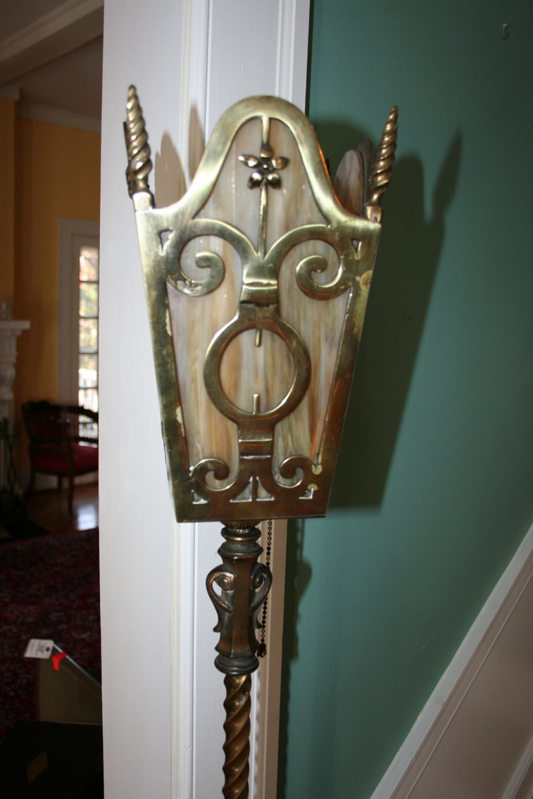 Image for Antique Brass Torch Lamp   68