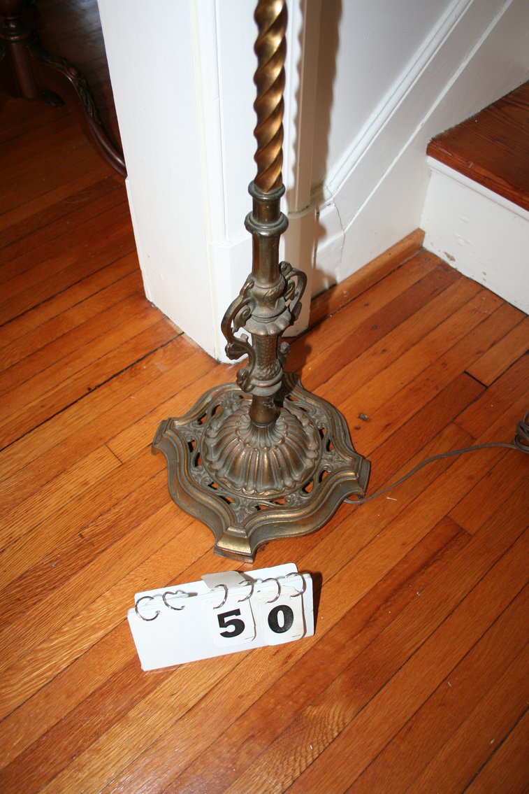 Image for Antique Brass Torch Lamp   68