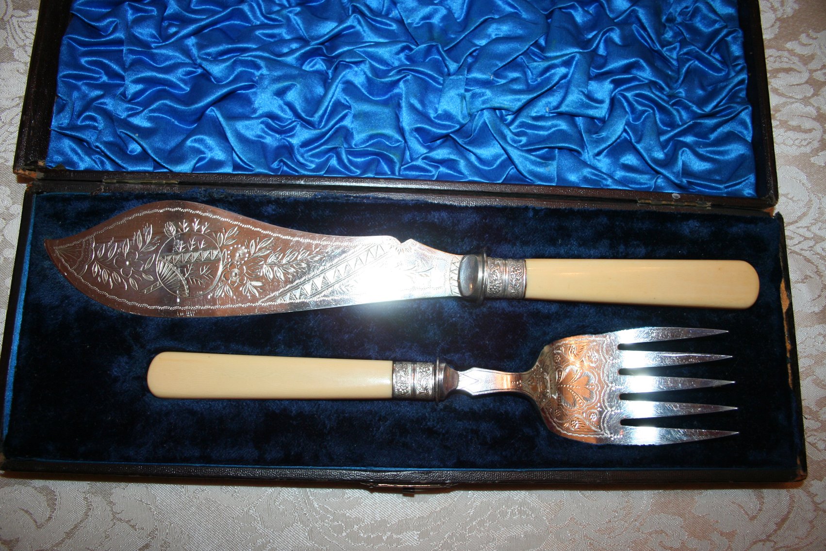 Image for English Silver Fish Set   Circa 1890