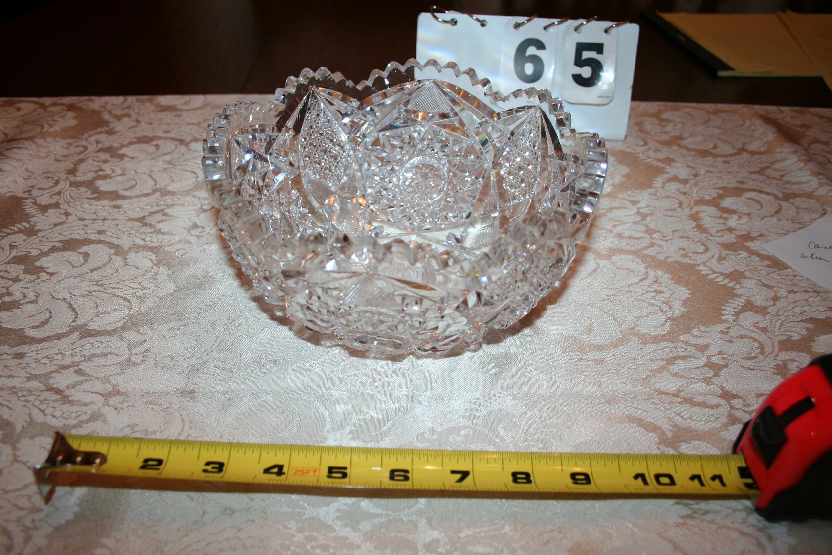 Image for Antique Cut Glass Bowl  8