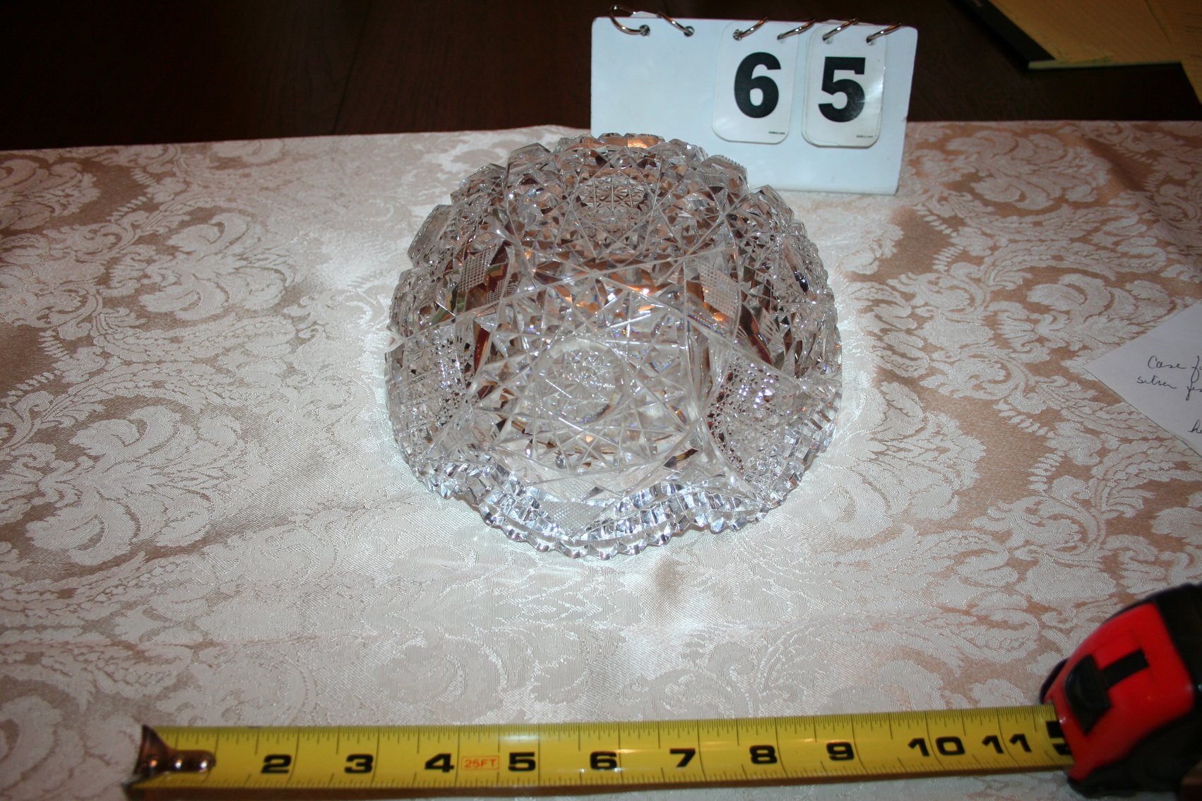 Image for Antique Cut Glass Bowl  8