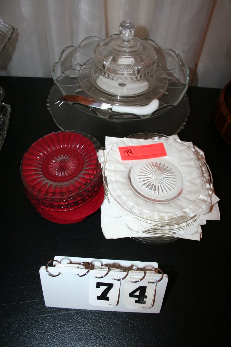 Image for Antique Glass Serving Dishes