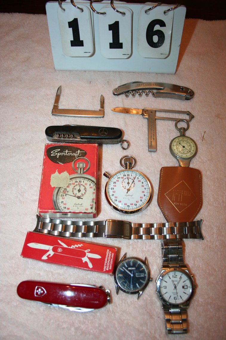 Image for Vintage Selsi Germany Opisometer, Knives, Watches