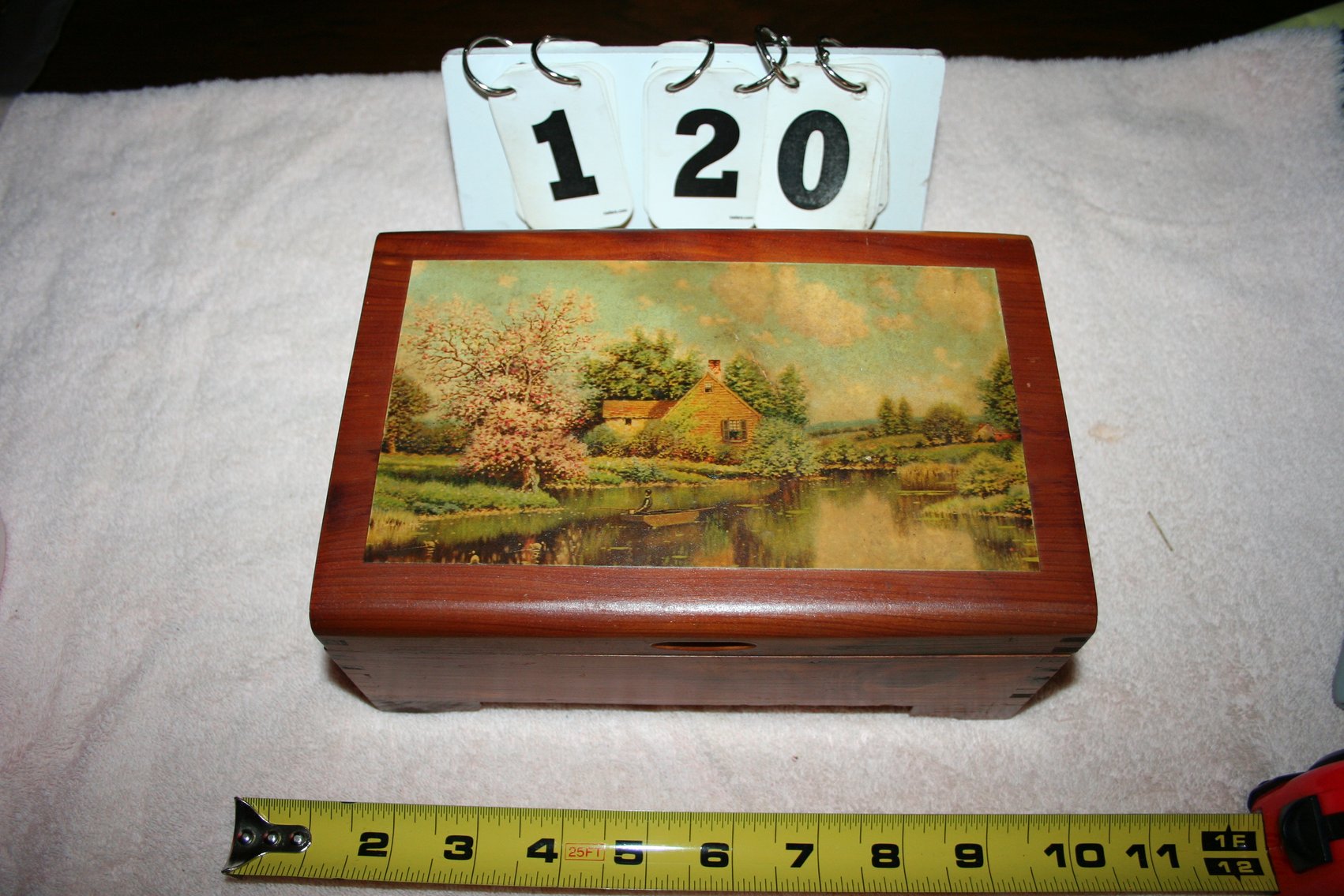 Image for Vintage Cedar Jewelry Chest Dove Tailed Corners