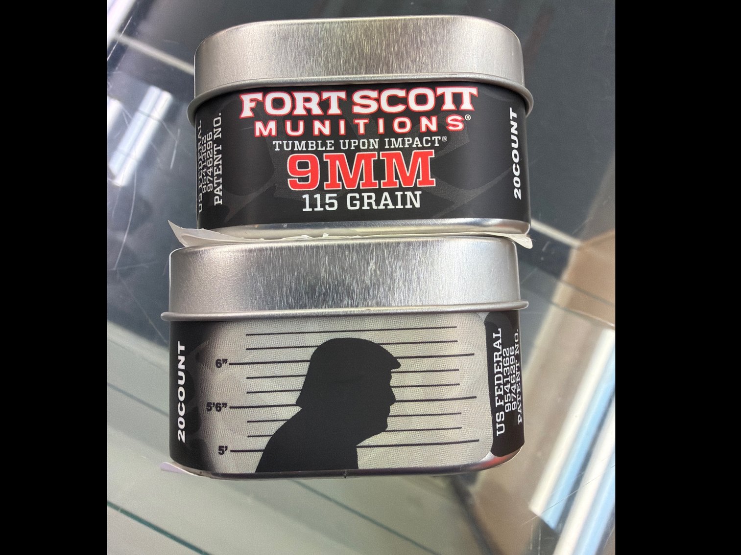 Image for 9MM 115Gr Tumble Upon Impact (Trump Tin)