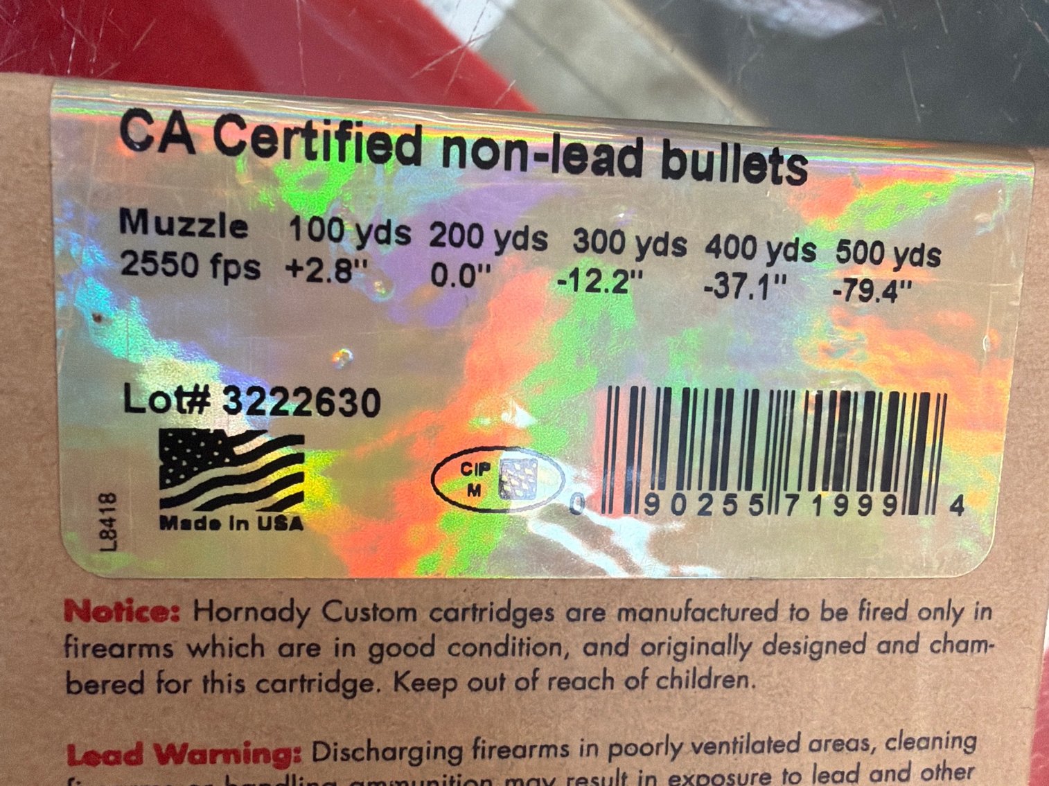 Image for 6.8 MM SPC 100Gr CX