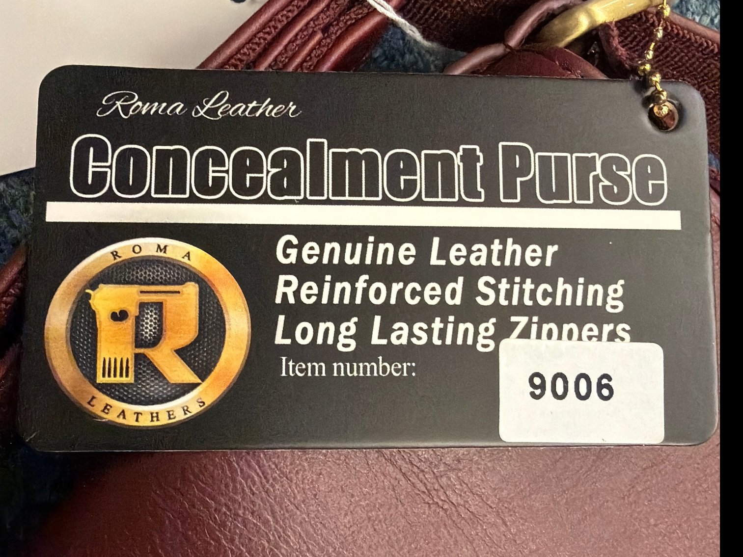 Image for Roma leather, concealment purse