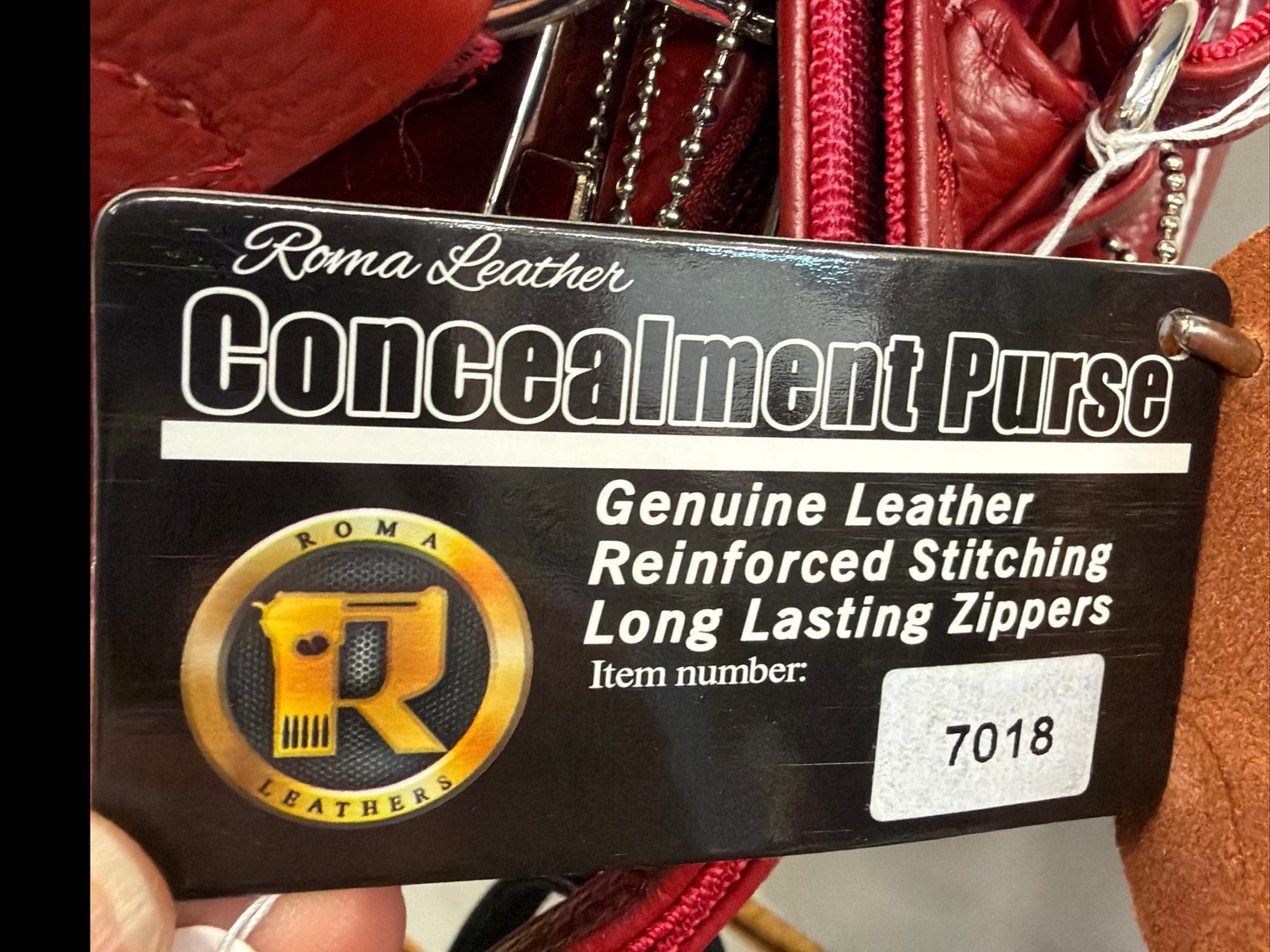 Image for Roma leather, concealment purse