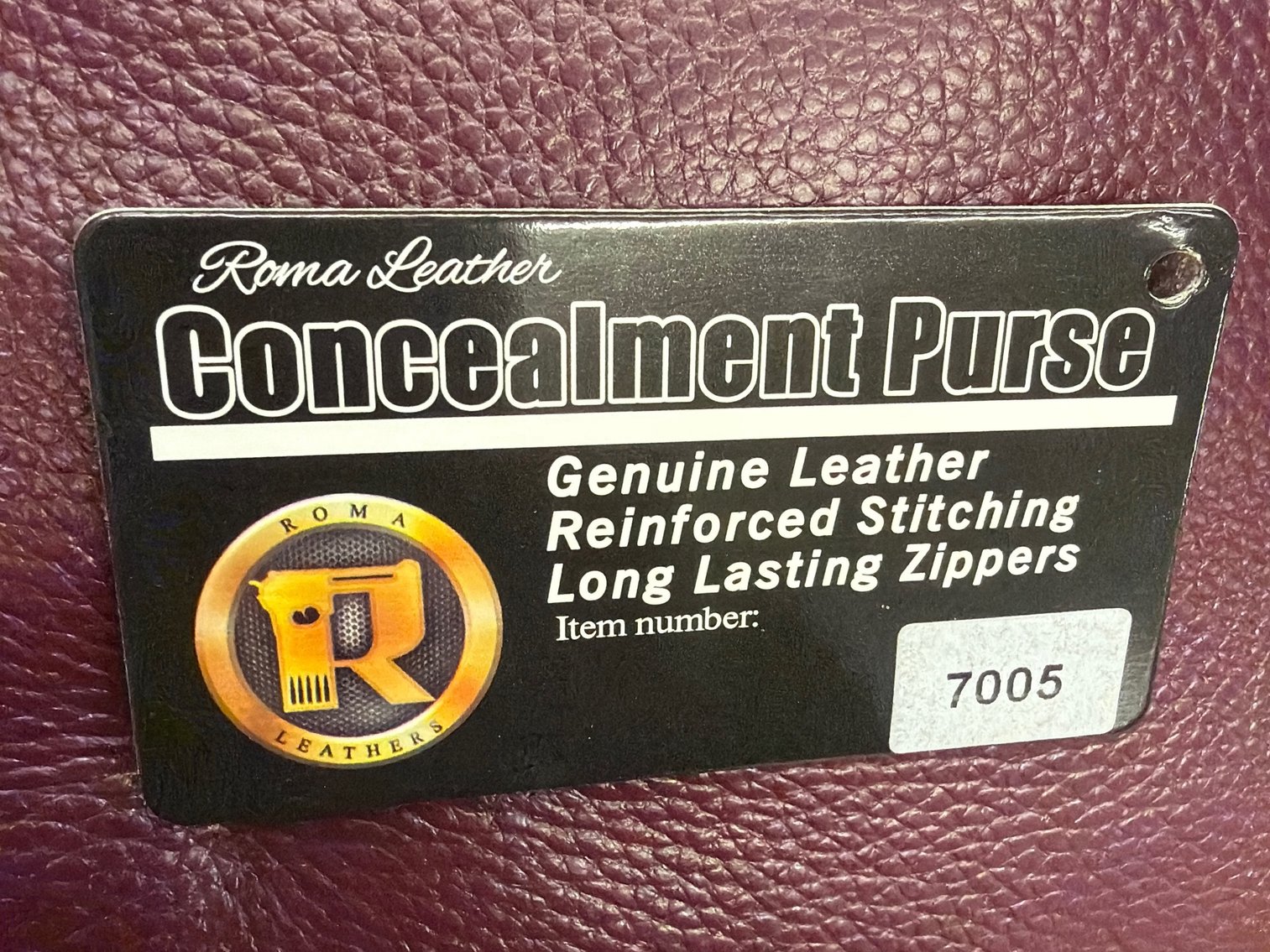 Image for Roma leather, concealment purse