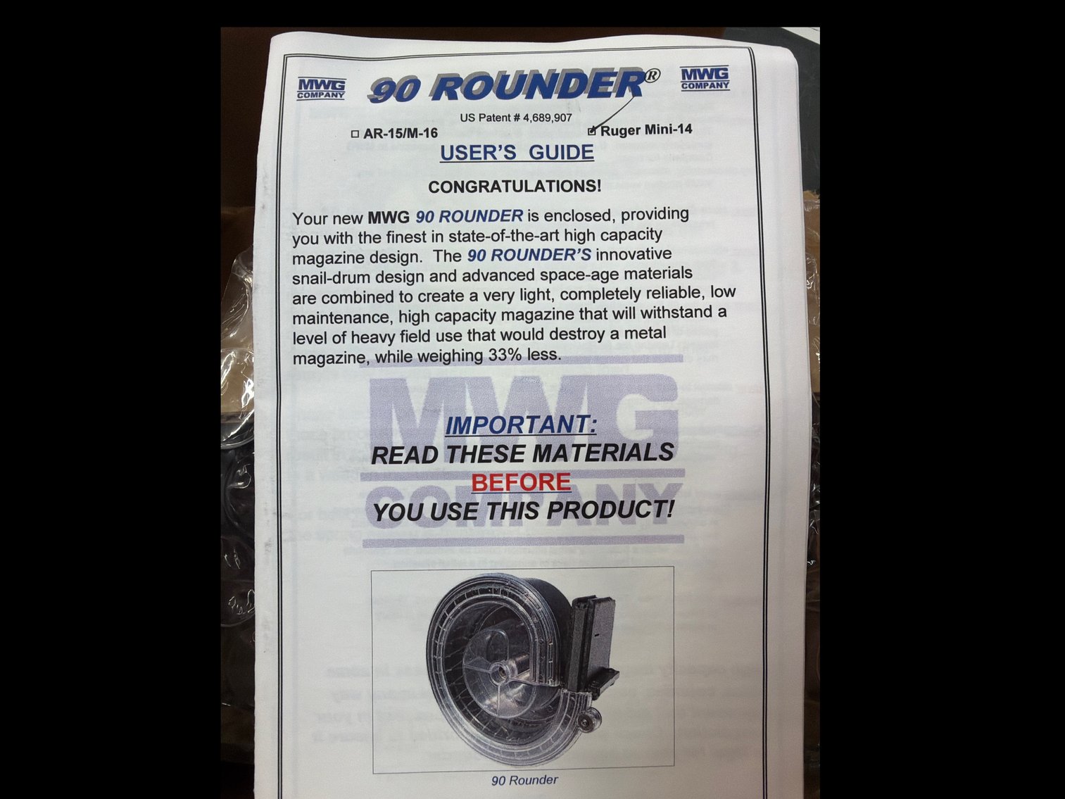 Image for Ruger Mini-14 90 Rounder