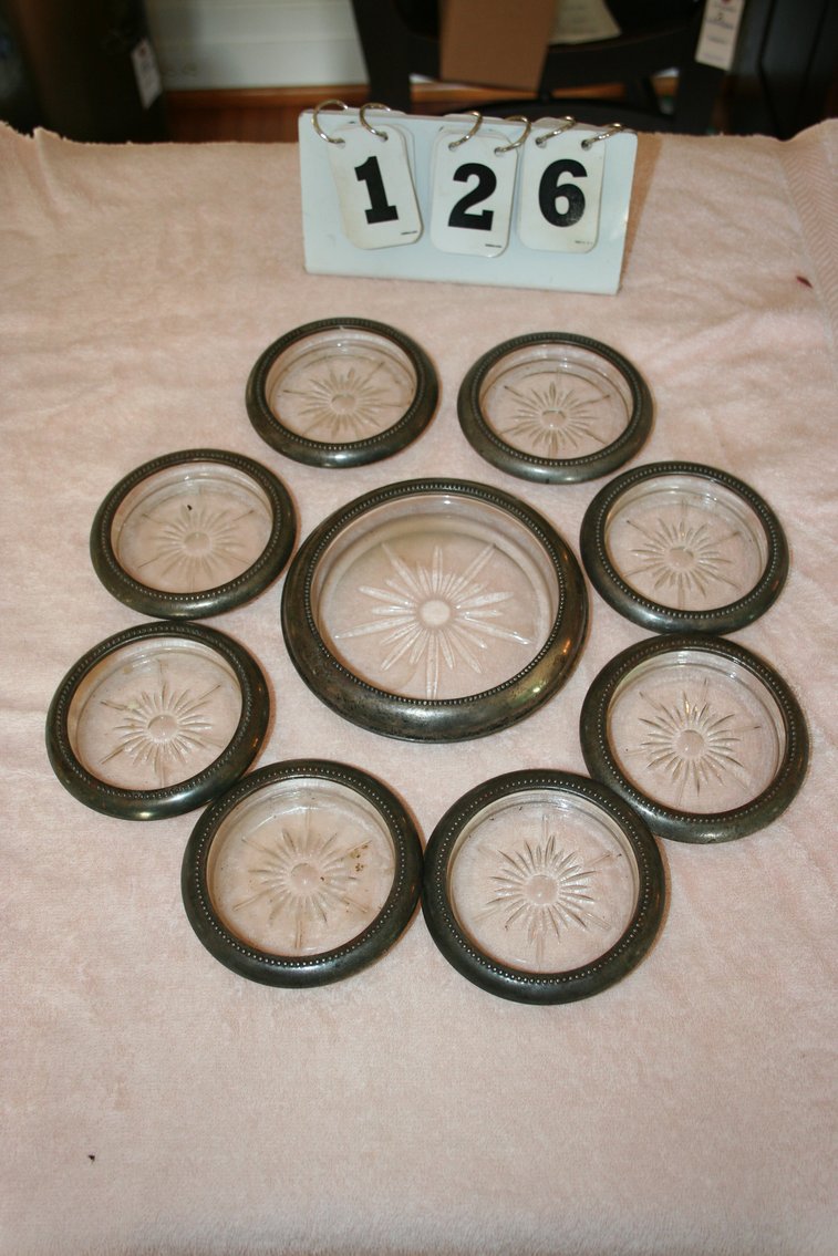 Image for Frank M Whiting Co Sterling Coasters  (9)