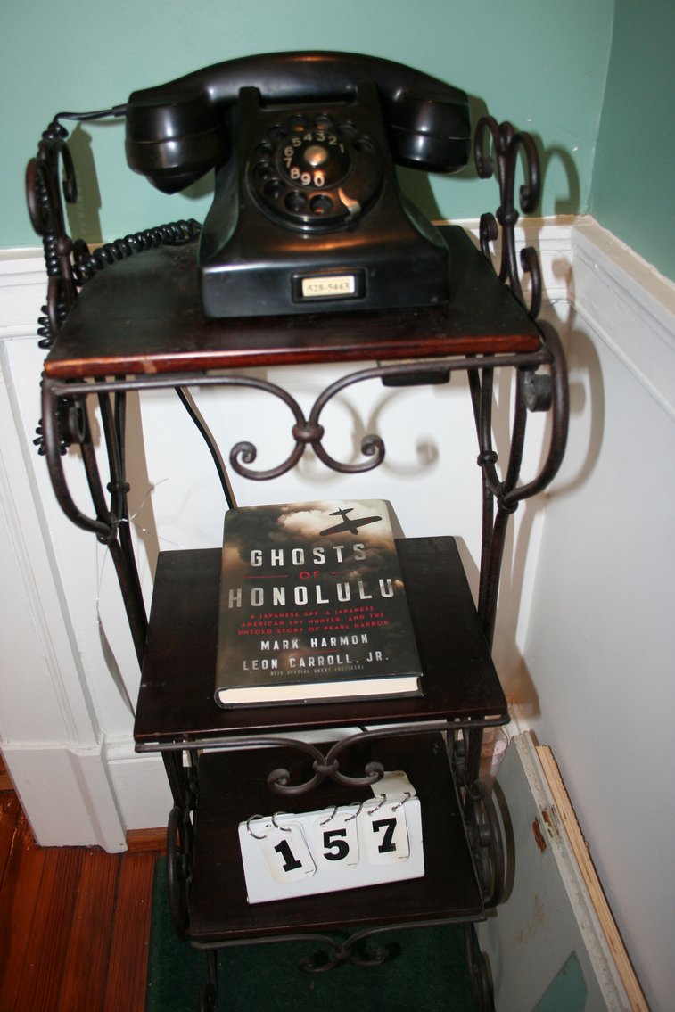 Image for Antique LM Erricson Dial Phone & Stand