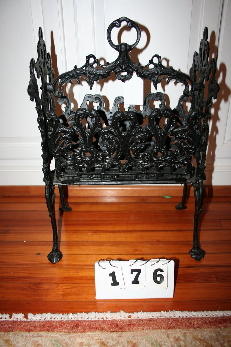 Image for Vintage Cast Iron Magazine Stand