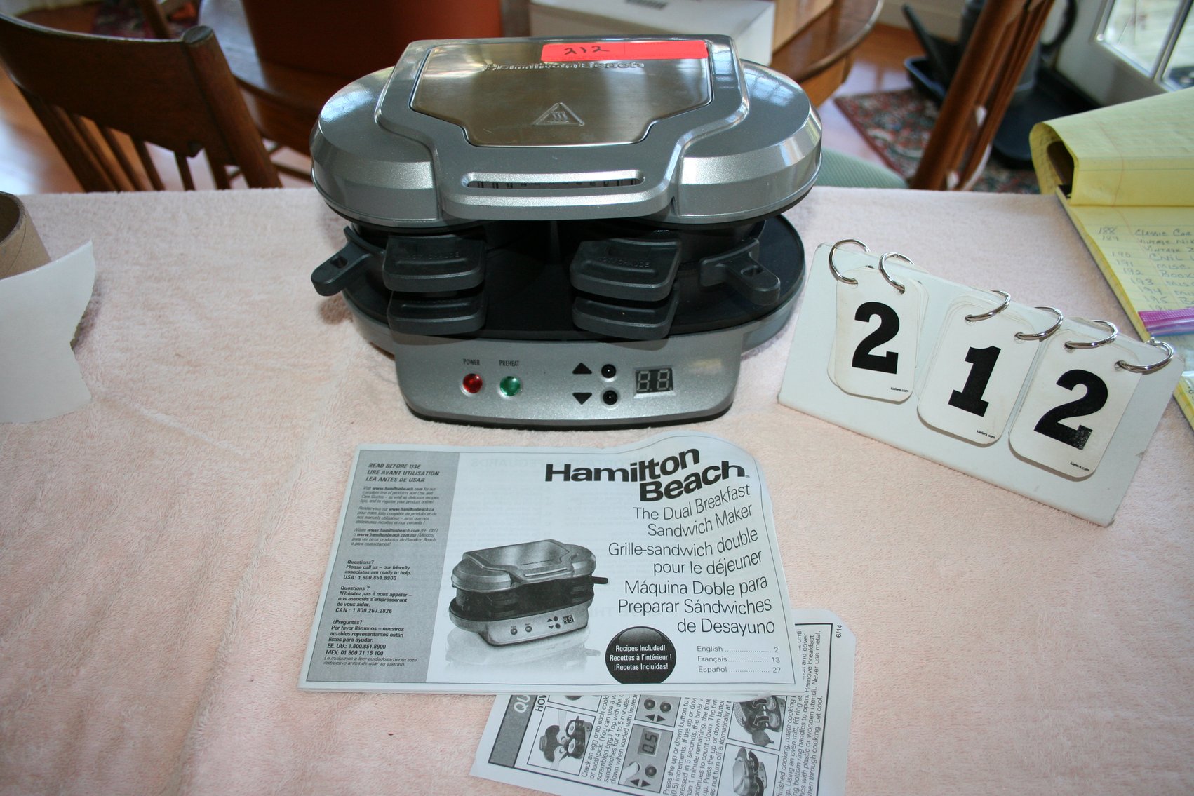 Image for Hamilton Dual Sandwich Maker (Working)