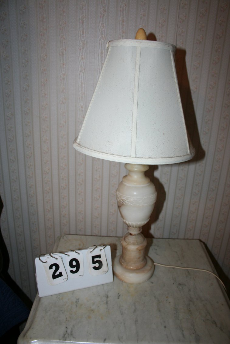 Image for Vintage Pair Alabaster Lamps  23
