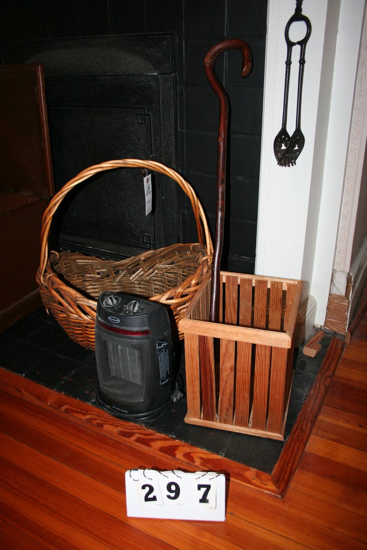 Image for Baskets, Cane, Cast Iron Coal Tongs