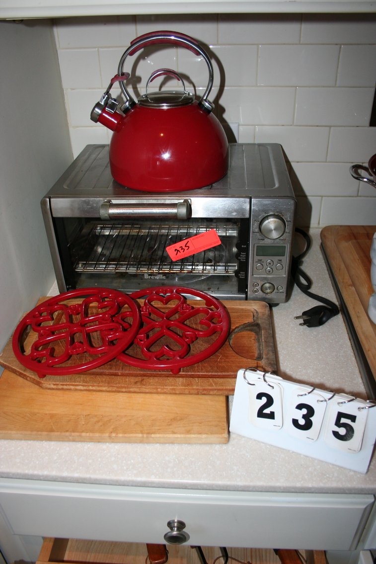 Image for Tea Kettle, Cast Iron Trivets & Cutting Boards, Toaster Oven