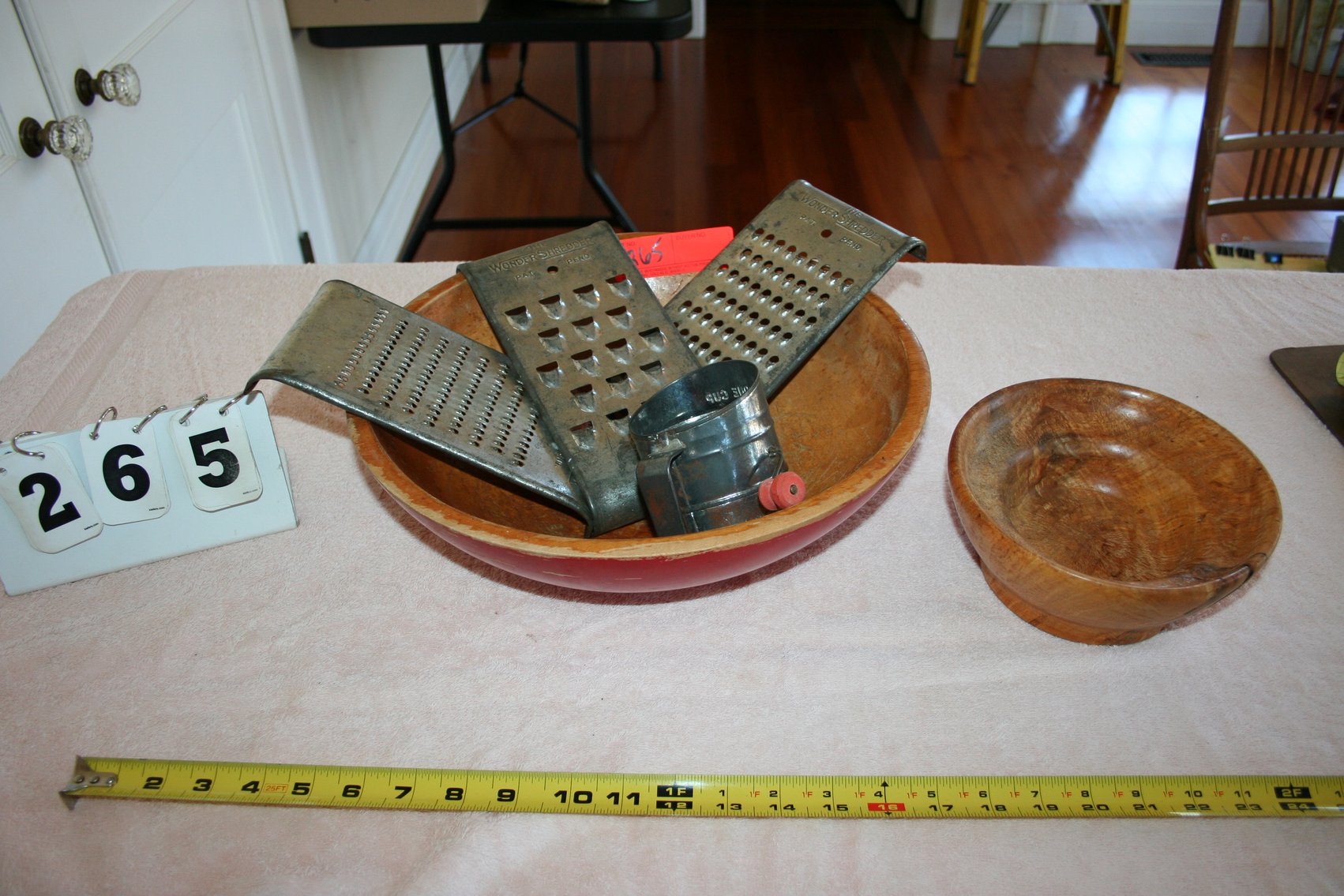 Image for Antique Wood Bowls, Shredders, Sifter