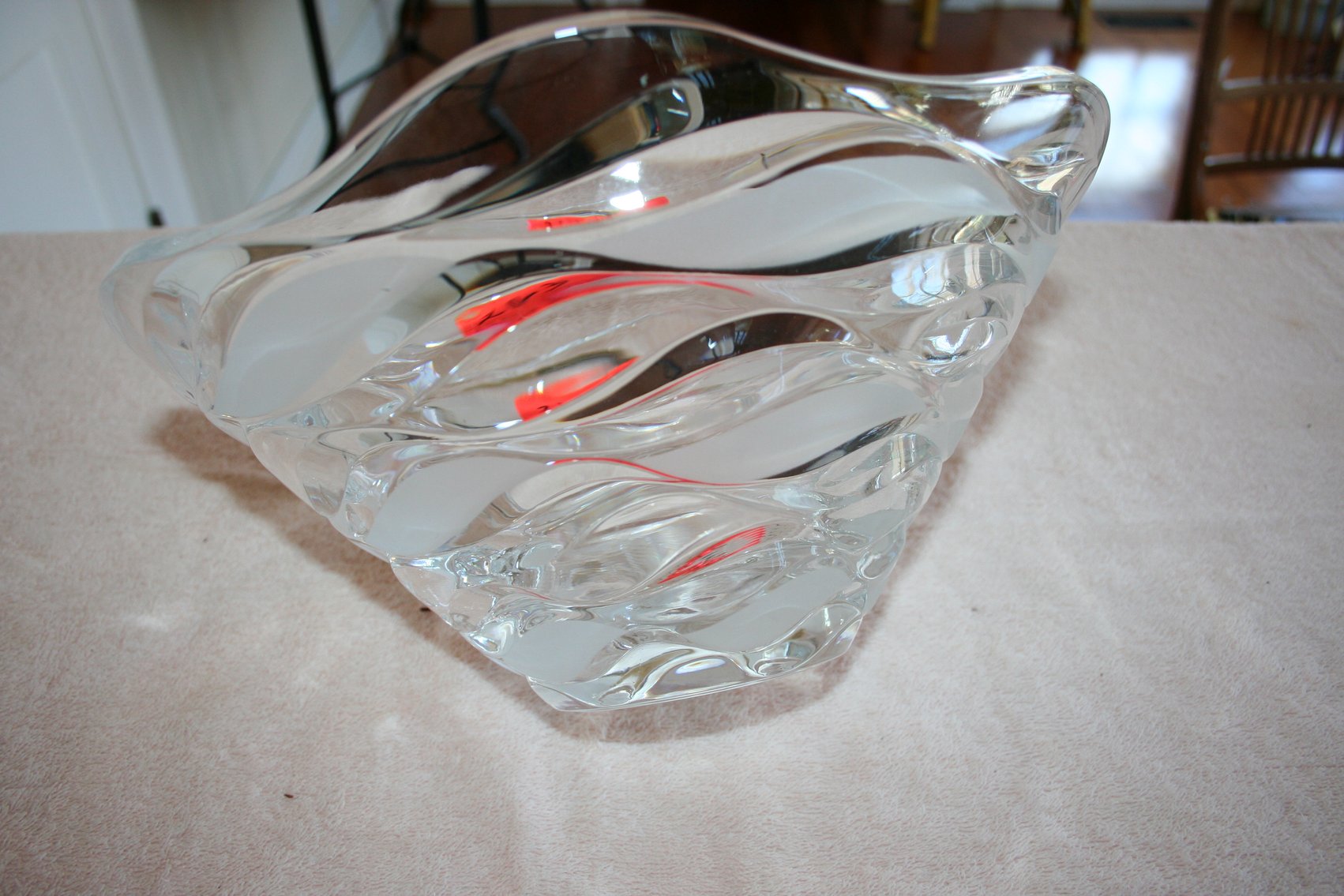 Image for Heavy Glass Etched Bowl  11
