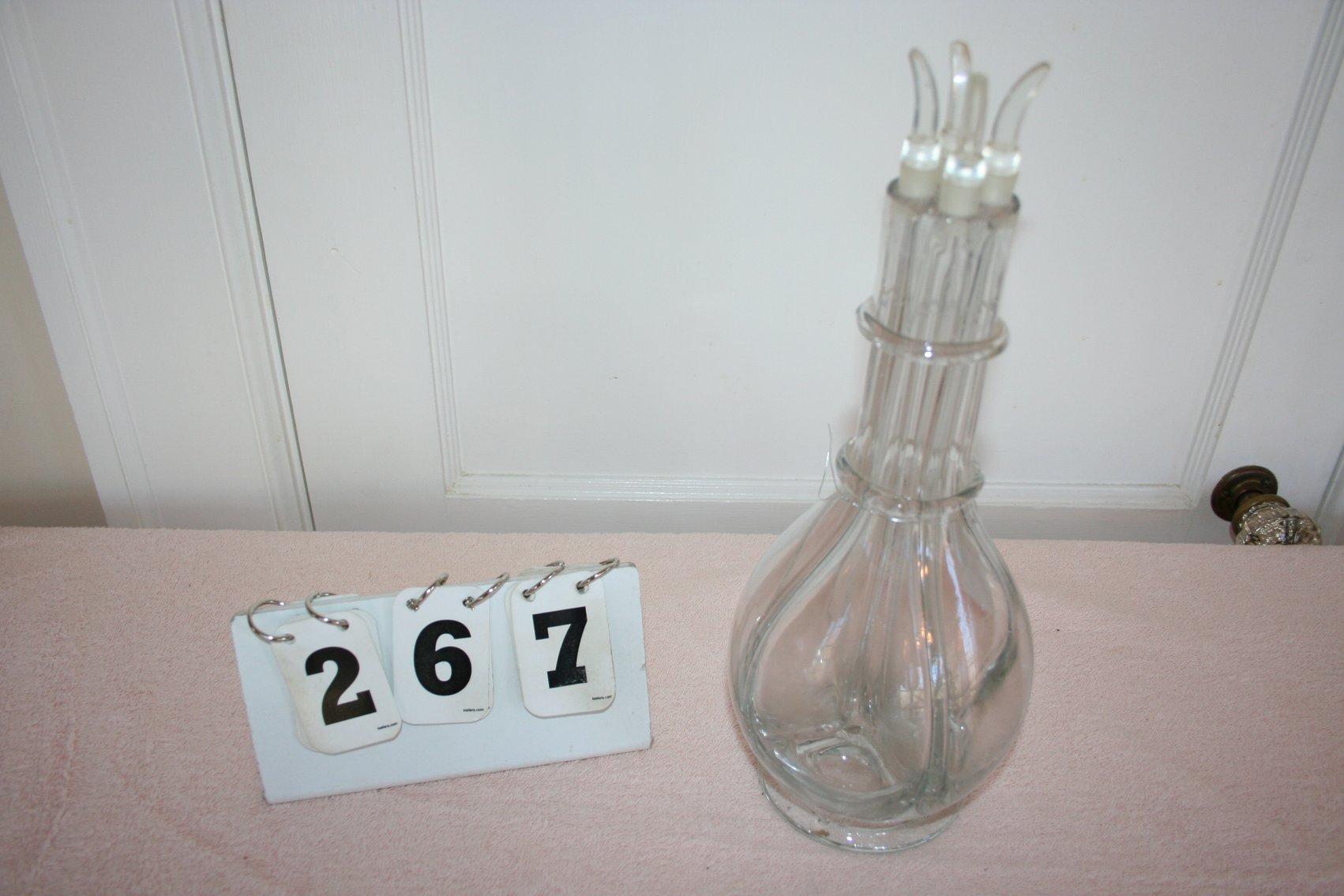 Image for Vintage 4 Chamber Heavy Glass Decanter