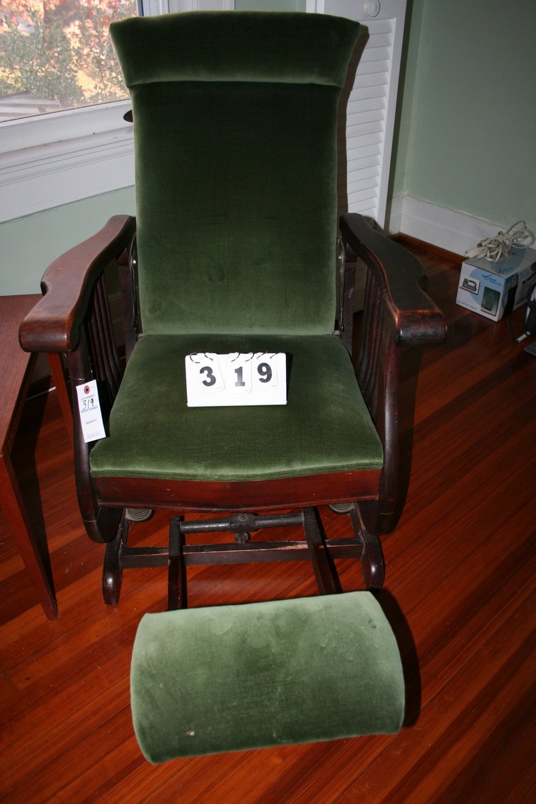 Image for Antique Morris Chair with Foot Rest