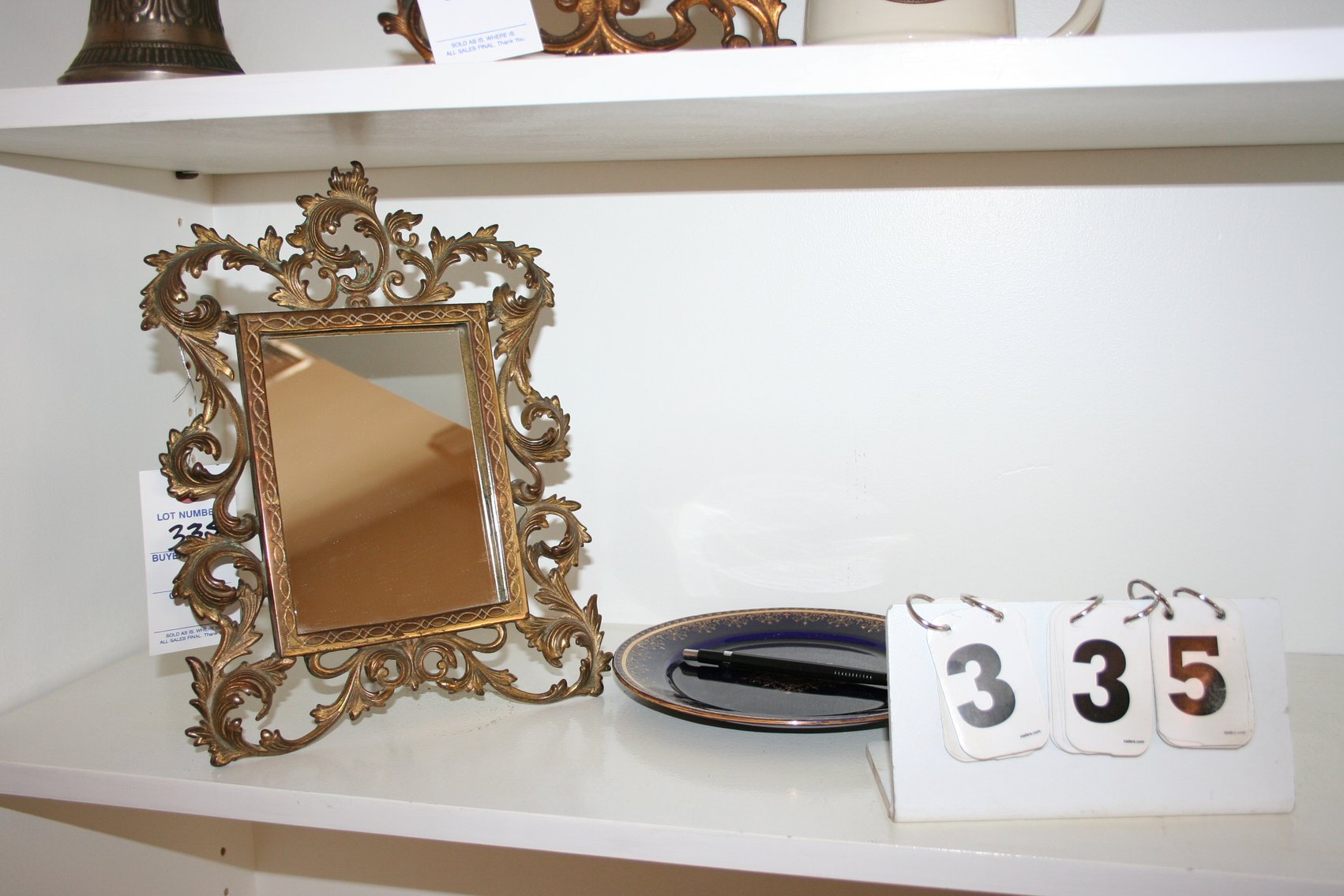 Image for Antique Victorian Brass Mirror