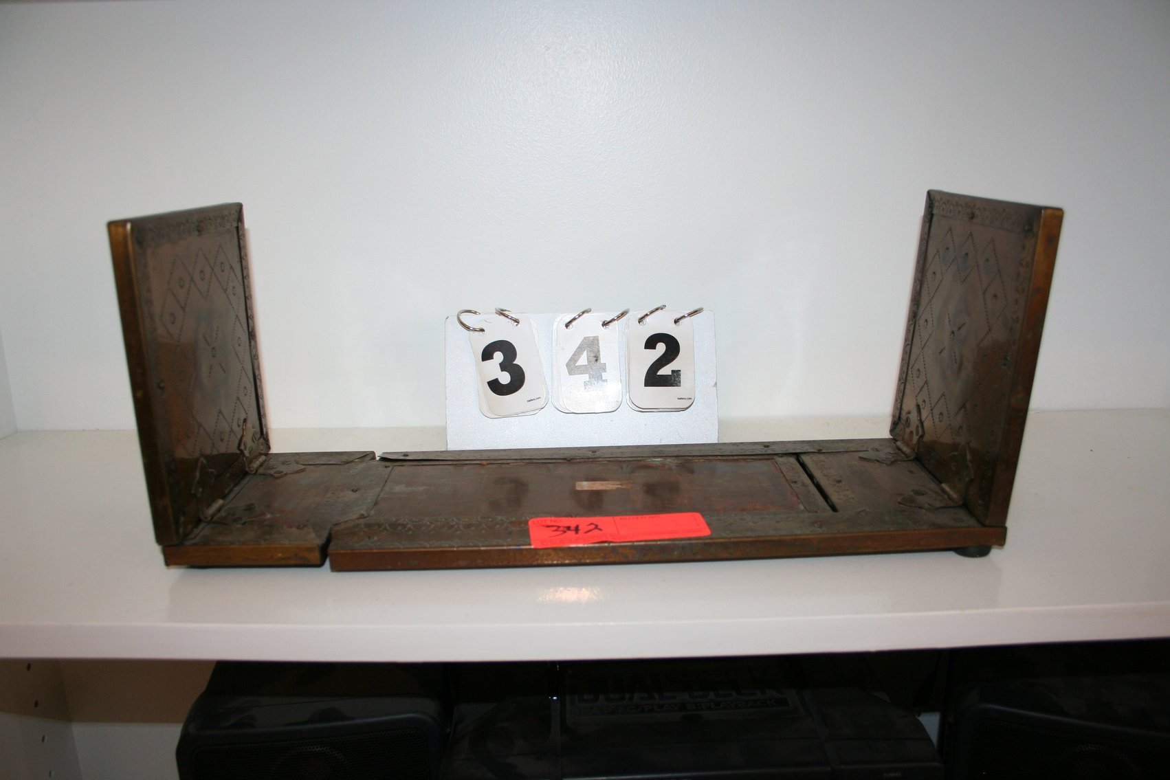 Image for Antique German Repousse Brass Bookends