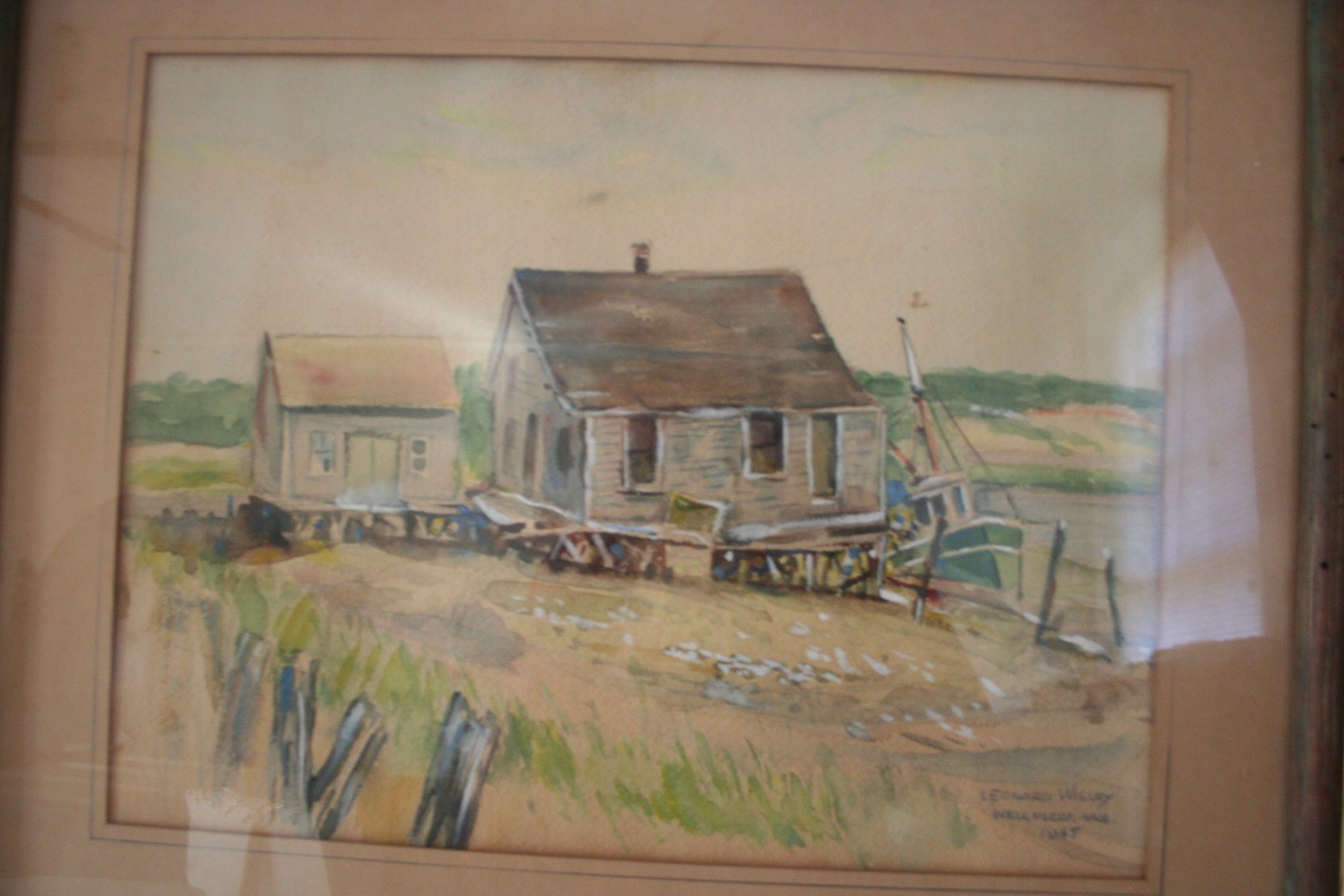 Image for Artist - Leonard Wigley, Well Fleet Mass 1955 Water Color