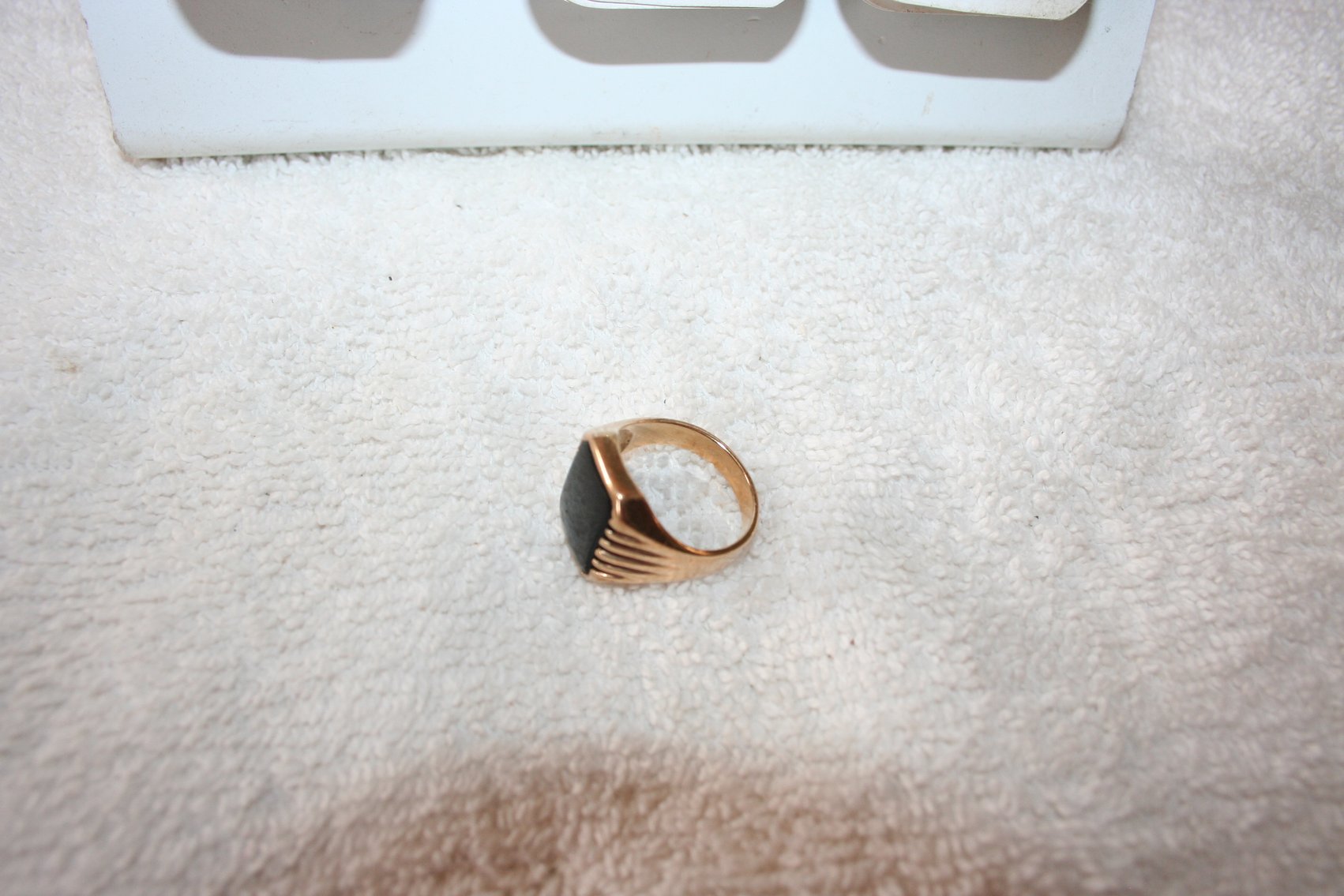 Image for 10K Gold Mens Ring, Onyx Stone