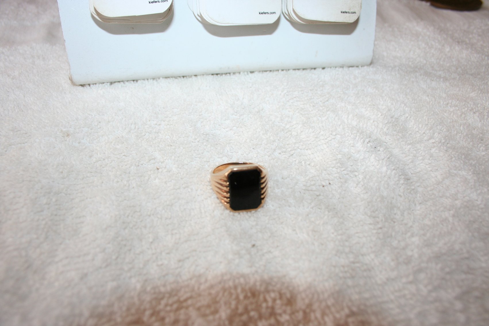 Image for 10K Gold Mens Ring, Onyx Stone