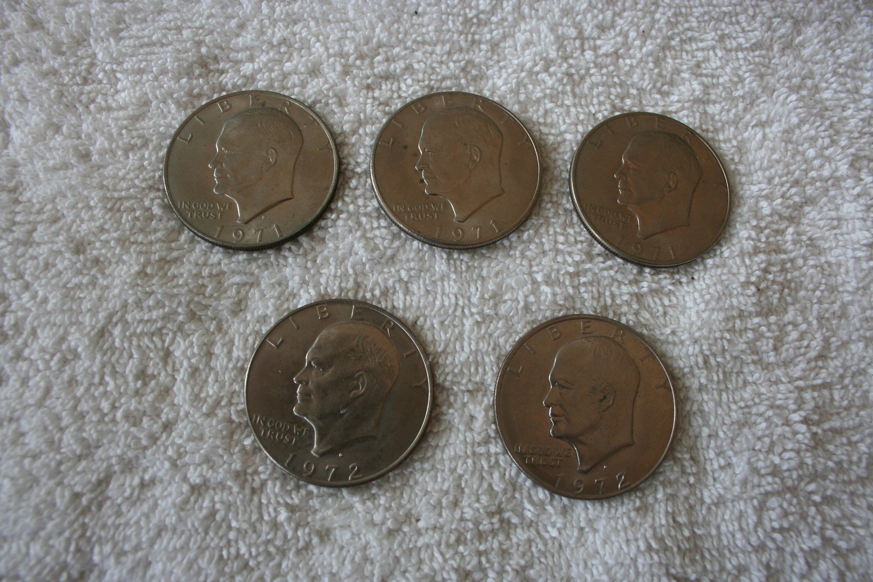Image for 1971, 1972 Eisenhower Dollars  (5)
