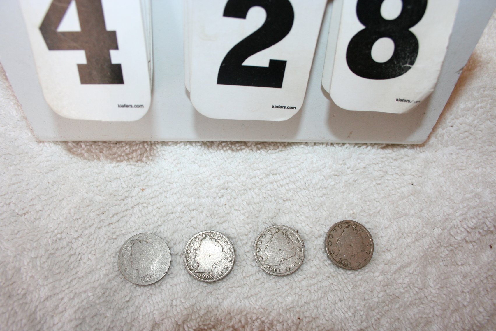 Image for 1901, 1908, 1910, 1910 V-Nickle  (4)