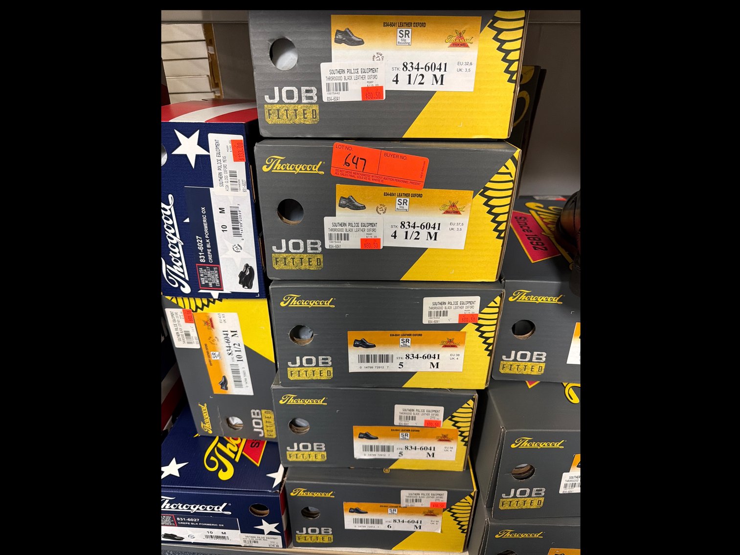 Image for Thorogood Black Leather Oxfords