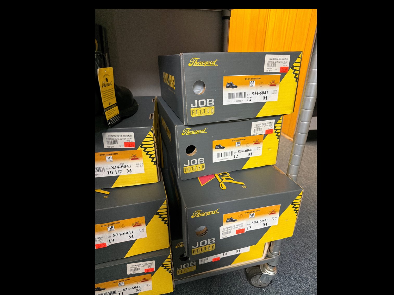 Image for Thorogood Black Leather Oxfords