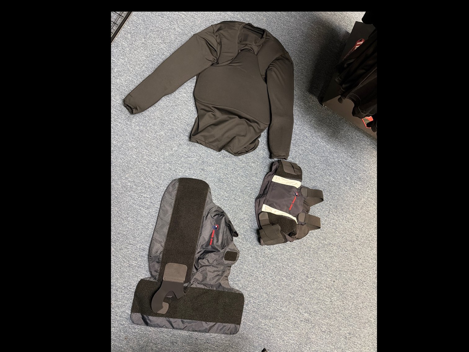 Image for Protection Vest. 3 each and Rack