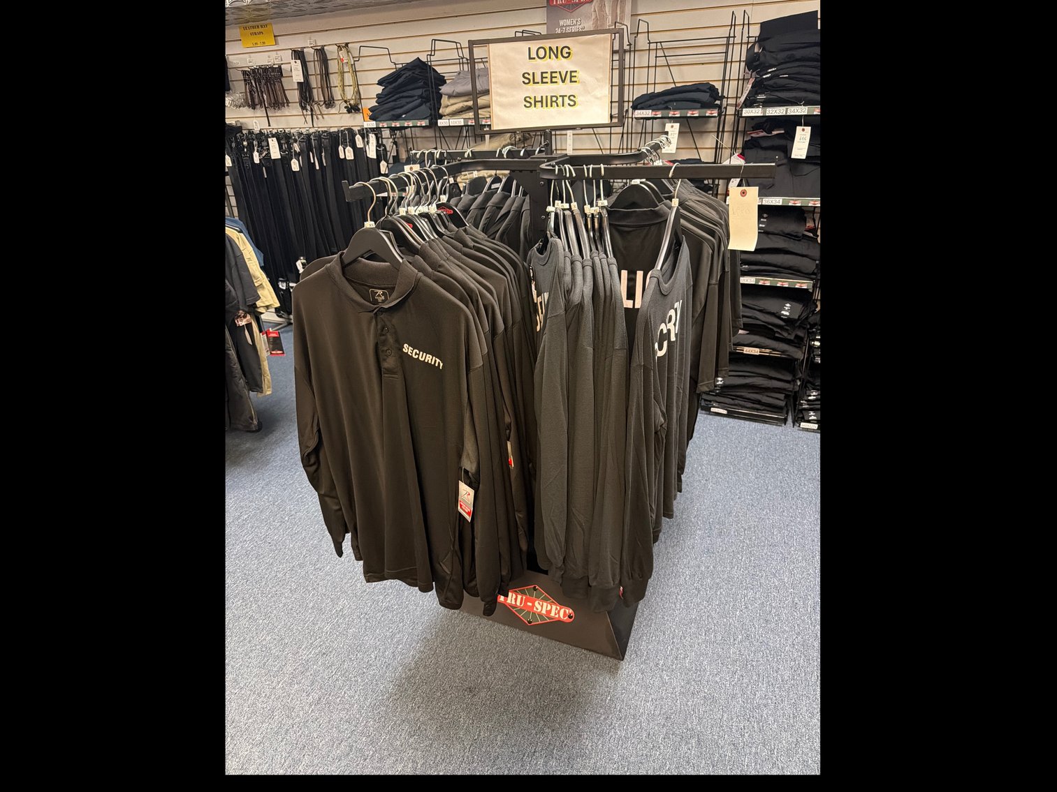 Image for Display rack and T-shirts, long and short sleeve